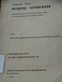 Pedoman Studi Psikologi Kependidikan