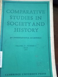 Comparative Studies In Society And History. An  International Quarterly