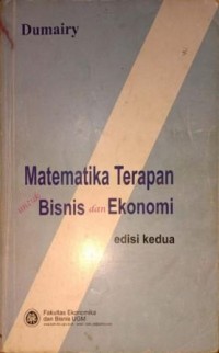 Image of Matematika Terapan Untuk Bisnis dan Ekonomi
