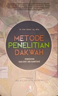 Image of Metode Penelitian Dakwah. Pendekatan Kualitatif dan Kuantitatif