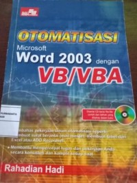 Image of Otomatisasi Microsoft Word 2003 dengan VB/VBA