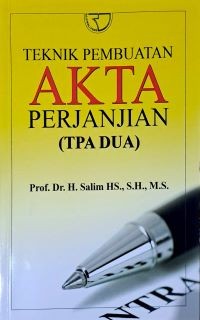 Image of Teknik Pembuatan Akta Perjanjian (TPA DUA)